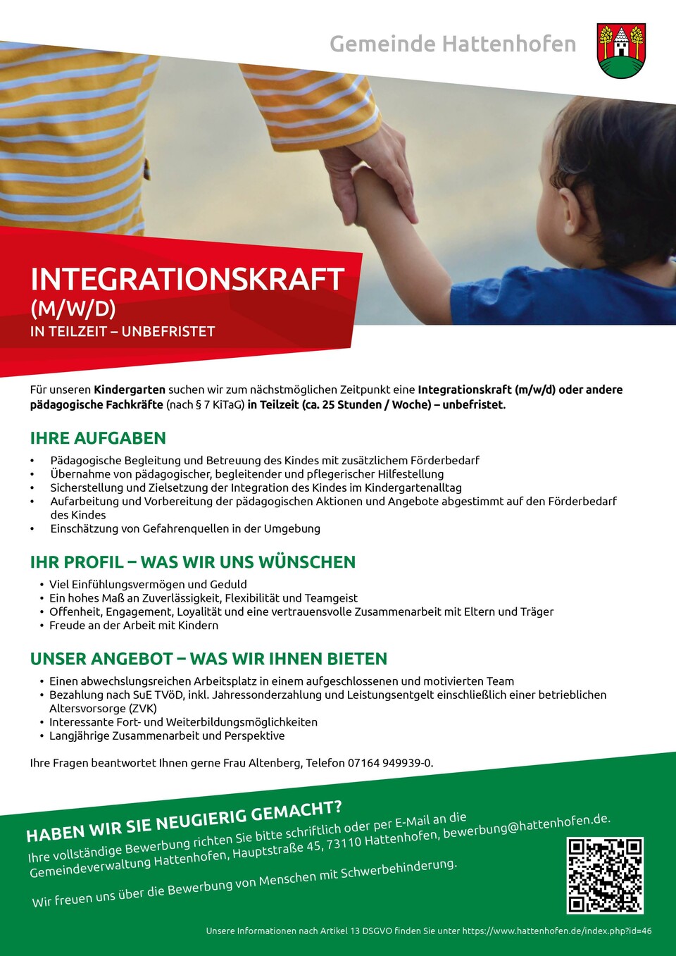 Gemeinde Hattenhofen | Stellenangebote